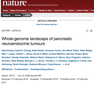 Leap forward for Understanding Pancreatic Neuroendocrine Tumours